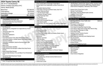2024 Toyota Camry SE