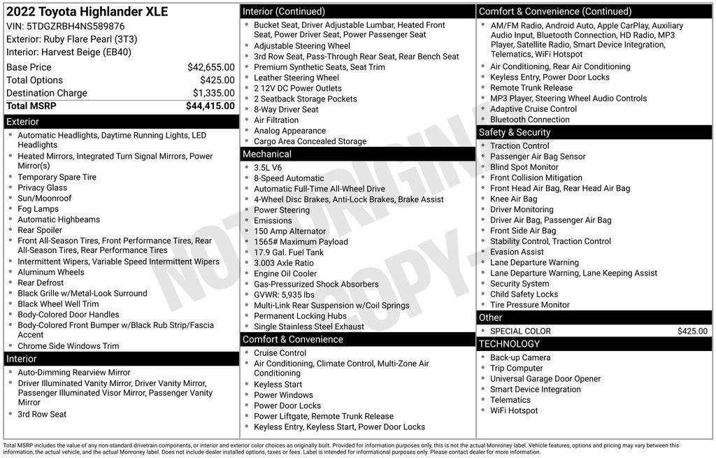 2022 Toyota Highlander XLE