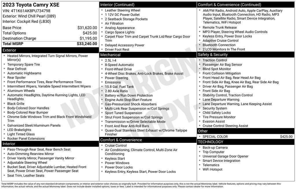 2023 Toyota Camry XSE