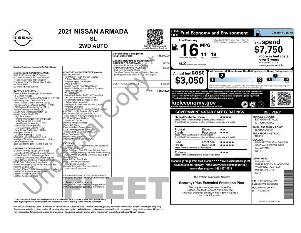 2021 Nissan Armada SL