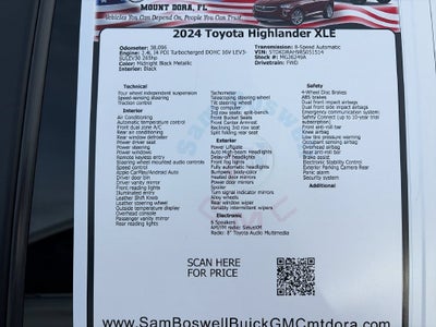 2024 Toyota Highlander XLE