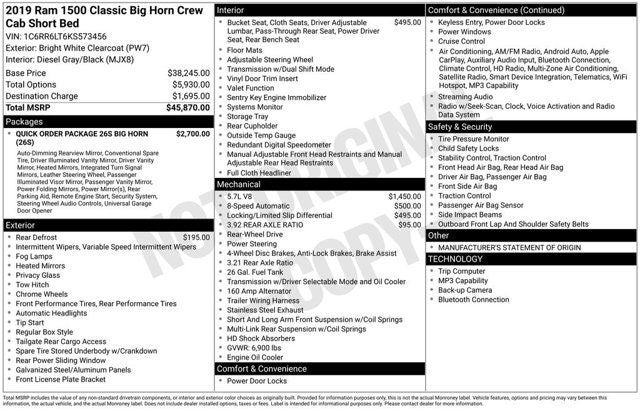 2019 RAM 1500 Classic Big Horn