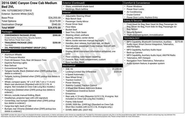 2016 GMC Canyon Base