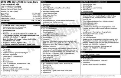 2026 GMC Sierra 1500 Elevation