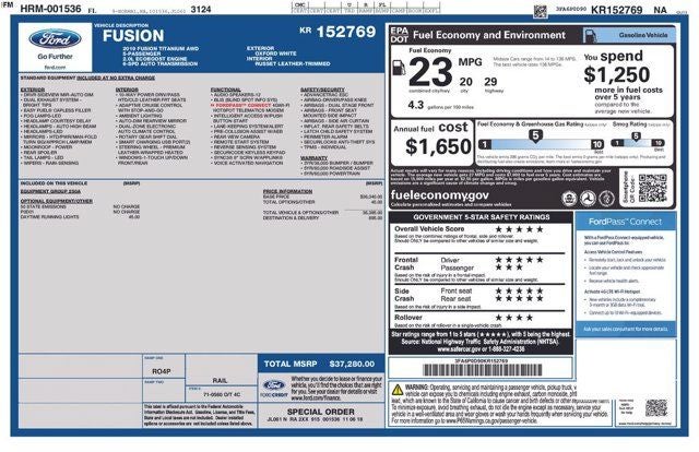 2019 Ford Fusion Titanium