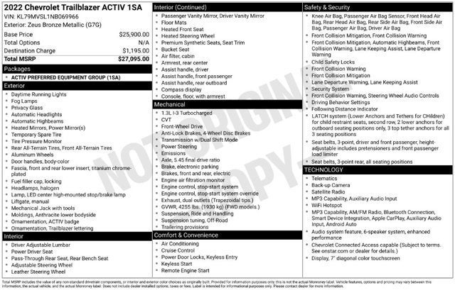 2022 Chevrolet TrailBlazer ACTIV