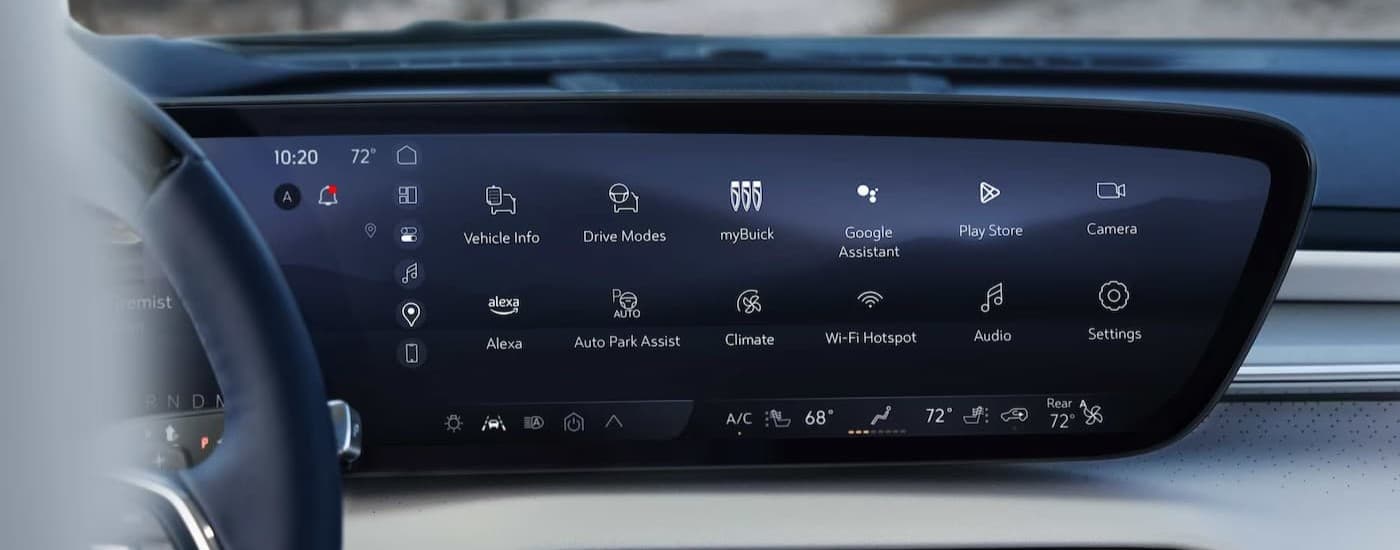 Infotainment screen in a 2026 Buick Enclave.